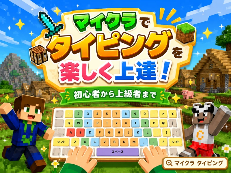 マイクラでタイピングを楽しく上達!初心者から上級者までの練習法