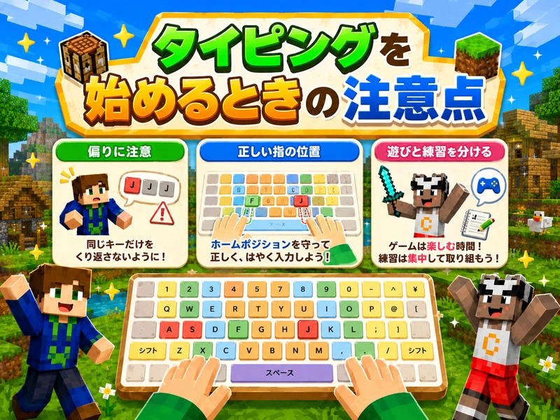 マイクラでタイピングを楽しく上達!初心者から上級者までの練習法