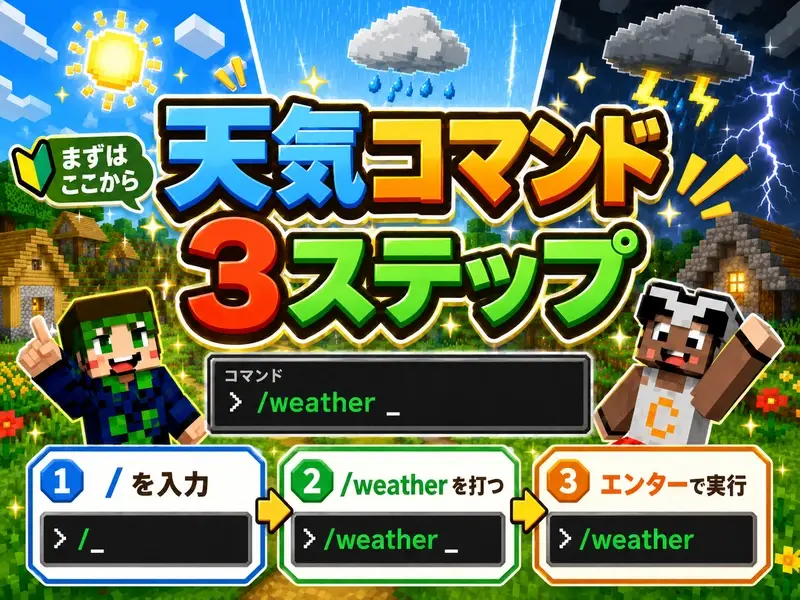 マイクラコマンド天気を自在に操る!晴れや雨を即座に変える完全ガイド