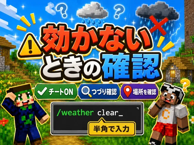マイクラコマンド天気を自在に操る!晴れや雨を即座に変える完全ガイド