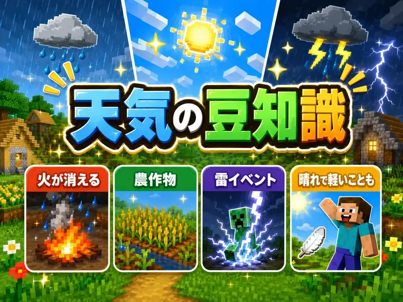 マイクラコマンド天気を自在に操る!晴れや雨を即座に変える完全ガイド