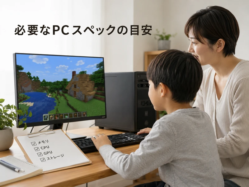 マインクラフトのPCスペックを解説!子供向けの選び方3ステップ