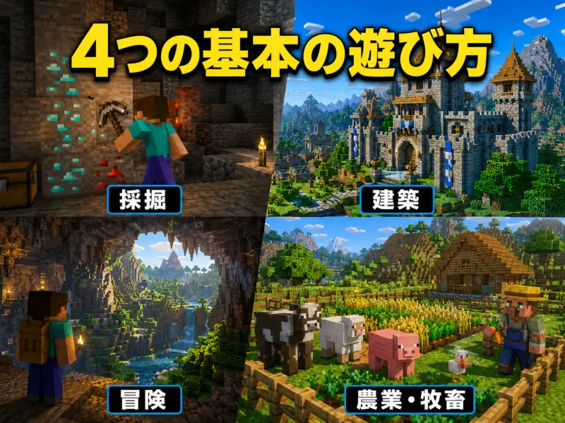 マイクラはどんなゲーム?初心者でもわかる7つの遊び方と魅力
