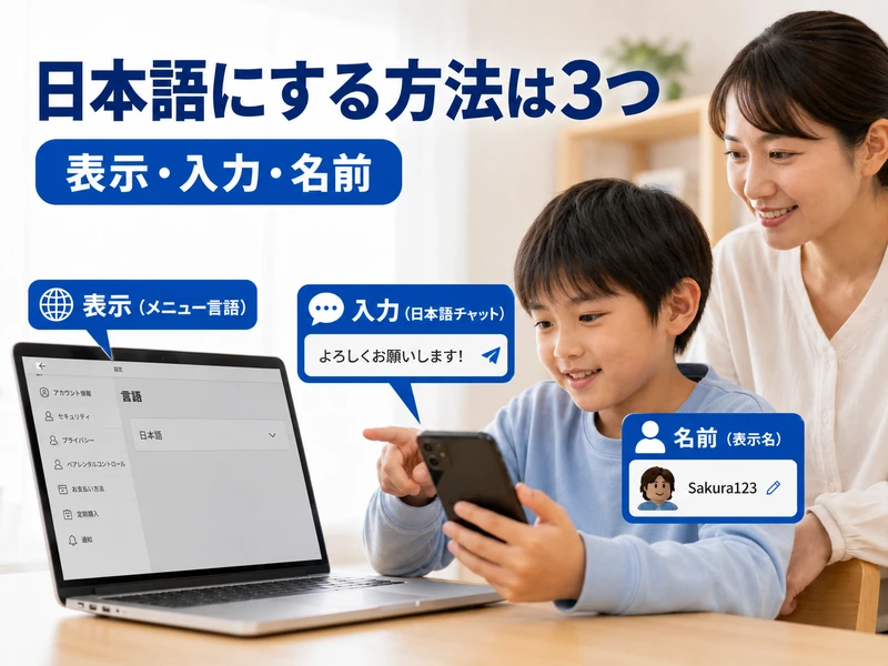 ロブロックスを日本語にする方法!表示言語の3ステップと入力のコツ