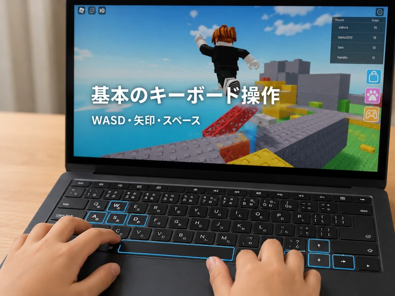 ロブロックスのPC操作方法を初心者向けに解説！基本の7キーと視点設定
