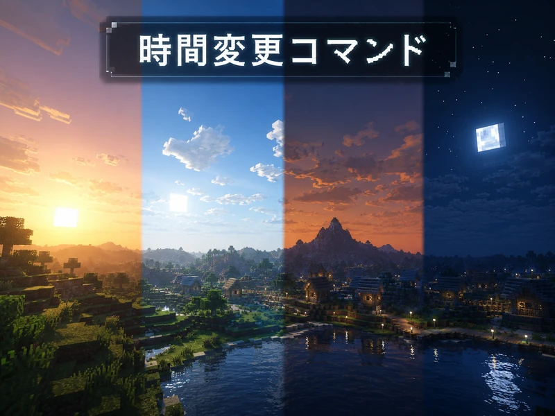 マイクラで夜にするコマンドの使い方3ステップ!昼夜固定や真夜中の出し方も解説