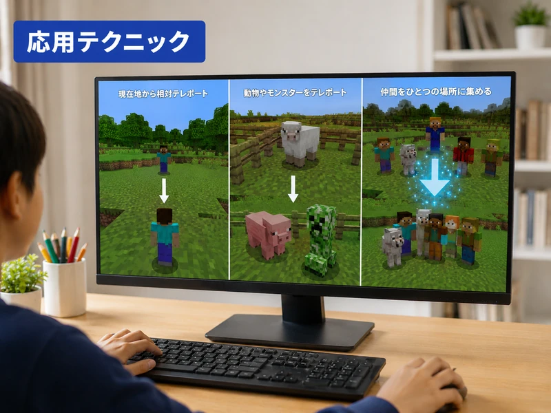 マイクラのテレポートのやり方3ステップ！tpコマンドで面白いゲームを作る方法