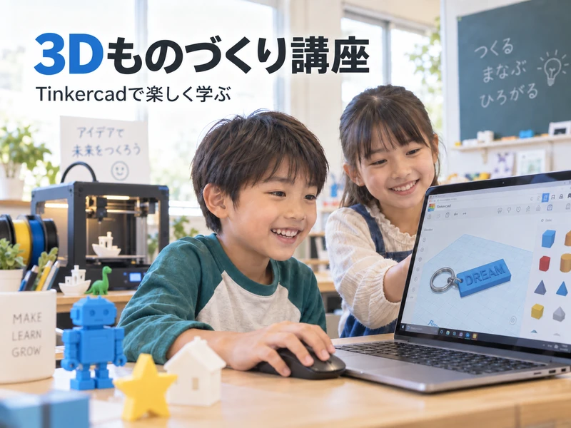 小学生向け3Dものづくり講座|Tinkercadで楽しく学ぶ3Dモデリング