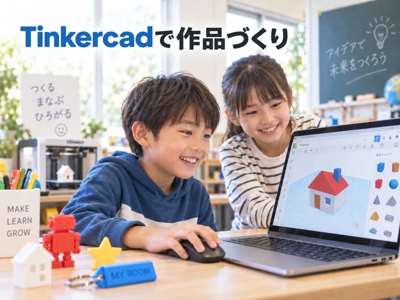 小学生向け3Dものづくり講座|Tinkercadで楽しく学ぶ3Dモデリング