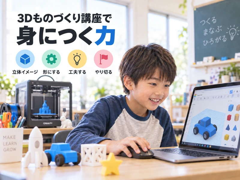 小学生向け3Dものづくり講座|Tinkercadで楽しく学ぶ3Dモデリング