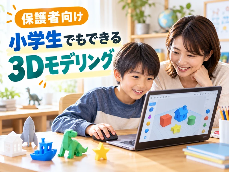 【保護者向け】3Dモデリングは小学生でもできる!始め方5ステップと身につく4つの力