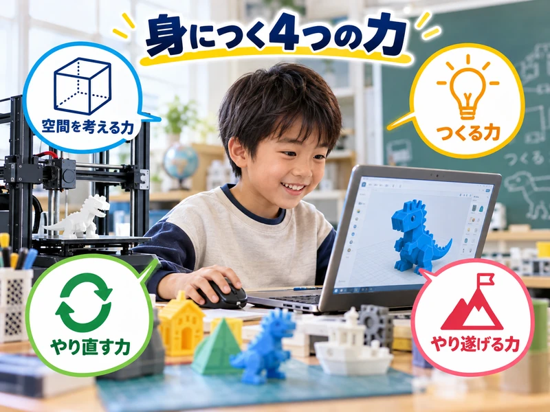 3Dプリンターの習い事で身につく4つの力!小学生の教室選びで見るべき5つのポイント