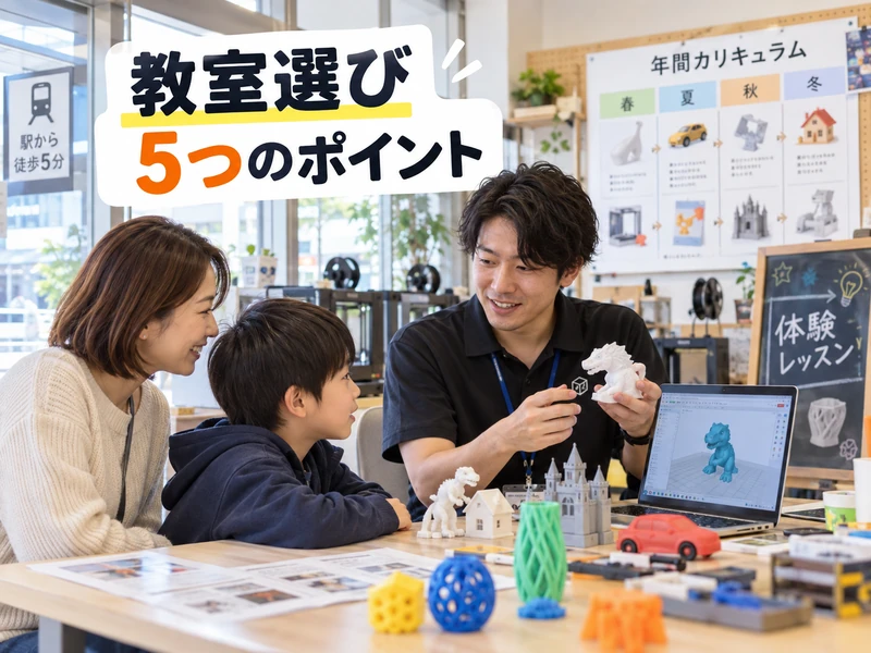 3Dプリンターの習い事で身につく4つの力!小学生の教室選びで見るべき5つのポイント