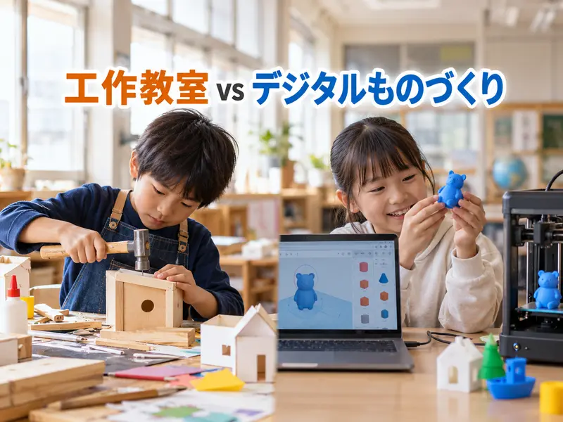 【比較】工作教室とデジタルものづくり教室の違いは？7つのポイントでどっちが合うか解説