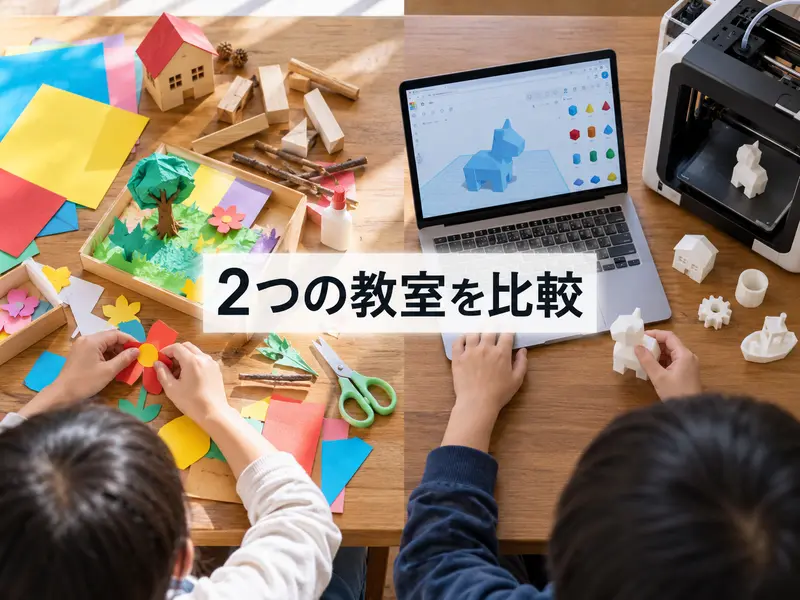 【比較】工作教室とデジタルものづくり教室の違いは？7つのポイントでどっちが合うか解説