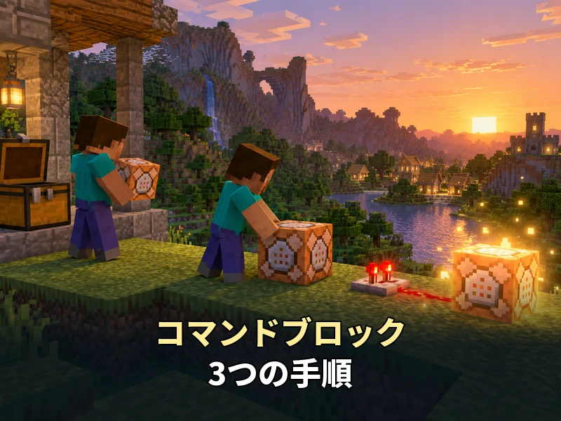 【初心者向け】マイクラのコマンドブロックの使い方!出し方から3つの種類まで解説
