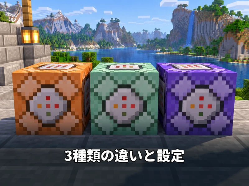 【初心者向け】マイクラのコマンドブロックの使い方!出し方から3つの種類まで解説