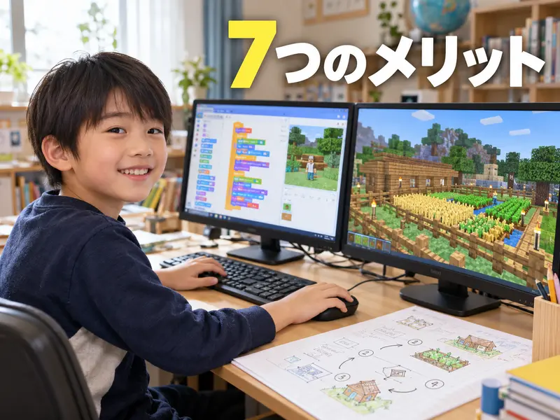 【親子で読める】マイクラのプログラミング教室のメリット7つ!向いている子と選び方3つ