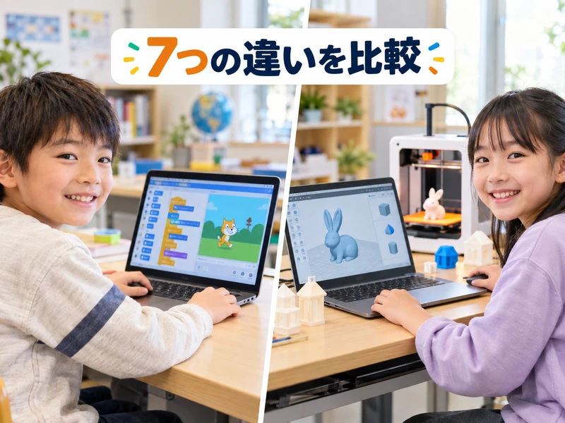 【比較】プログラミングと3Dモデリングはどっちがいい?7つの違いと向いている子の特徴
