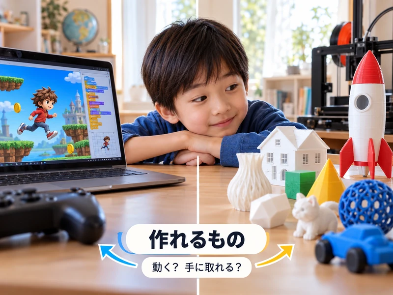 【比較】プログラミングと3Dモデリングはどっちがいい?7つの違いと向いている子の特徴