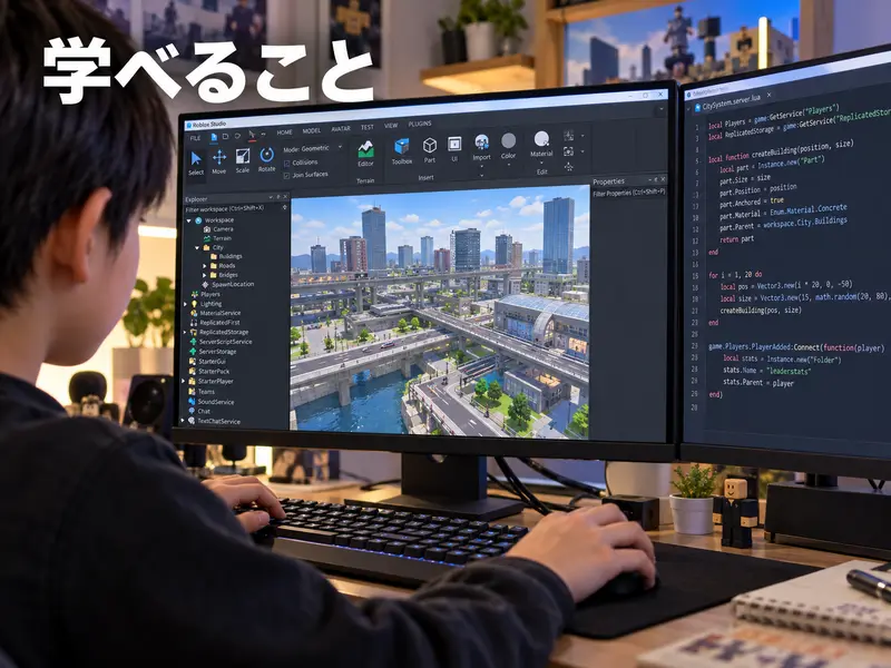 Robloxプログラミングコースの魅力4つ!考える力が育つ授業の特徴