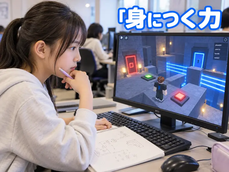 Robloxプログラミングコースの魅力4つ!考える力が育つ授業の特徴