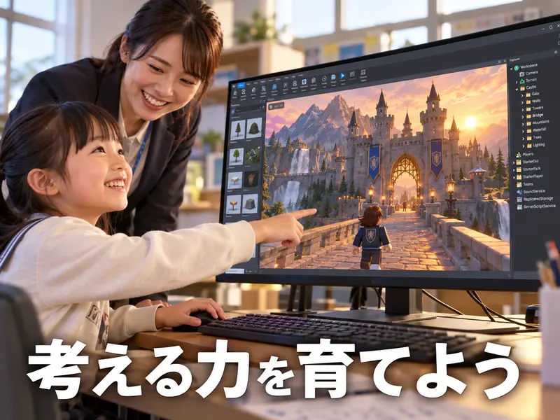 Robloxプログラミングコースの魅力4つ!考える力が育つ授業の特徴