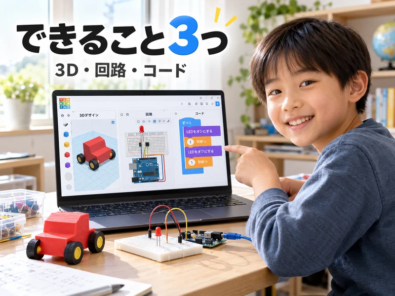 Tinkercadとは?できること3つと始め方を小学生の親向けに解説
