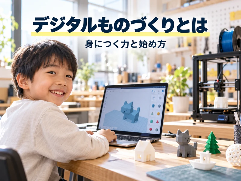 【親子で読める】デジタルものづくりとは?身につく力4つと始め方3ステップ